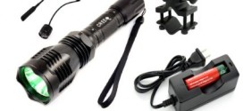 WindFire® [A Complete Set] WF-802 350 Lumens Waterproof 18650 Battery Tactical Flashlight 250 Yard Long Range